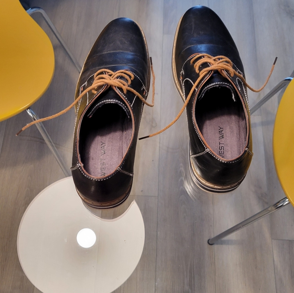 West Way Men's Brown Oxford Shoes 41 EU